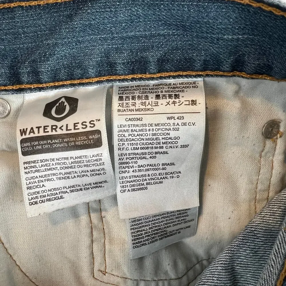 Levis 559 Jeans Mens 38x32 Blue Relaxed Straight Mid Rise Medium Wash‎ Denim Y2K